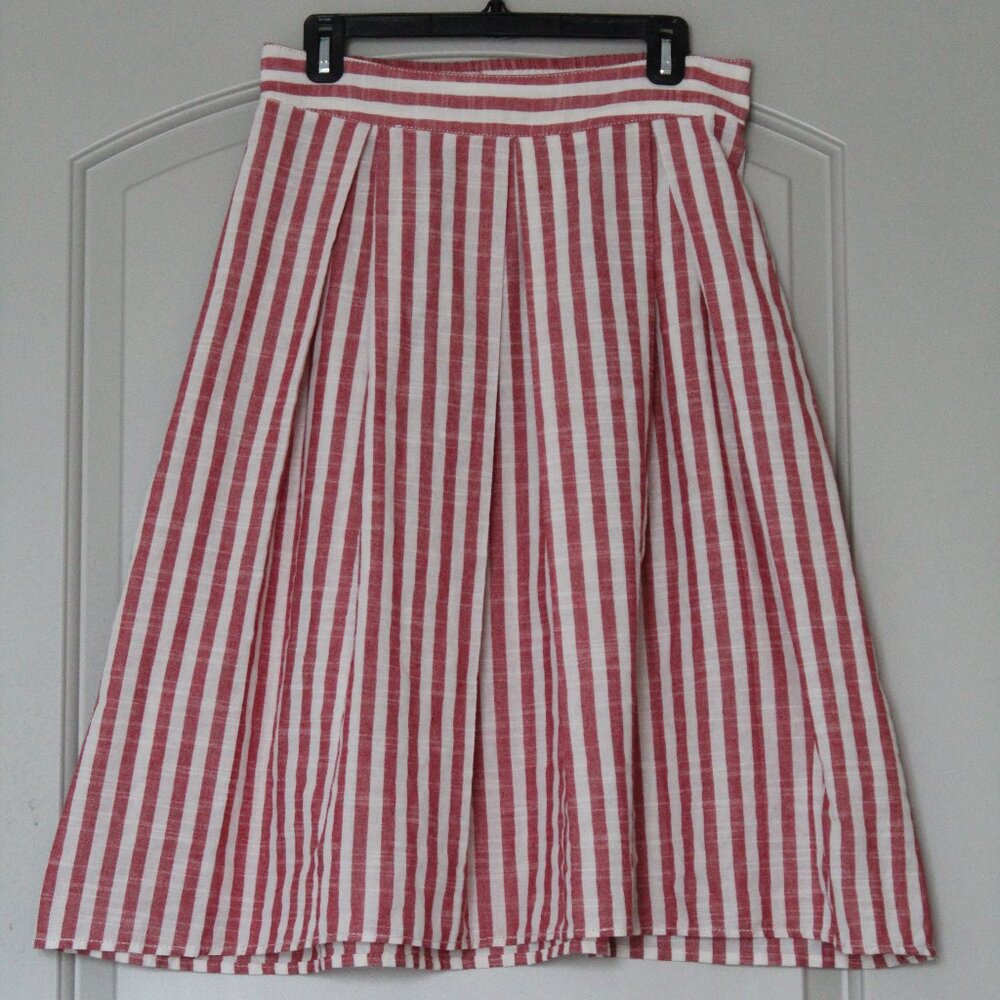 Pinstripe Midi Skirt